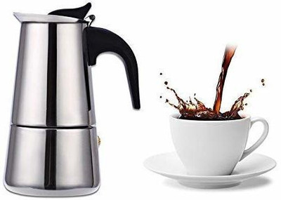 Niralasa Stainless Steel Espresso Coffee Maker/Percolator Coffee Moka Pot Maker 6 Cups Coffee Maker(Silver)