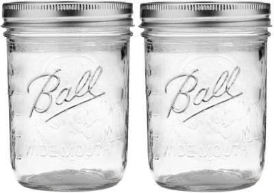 Ginoya Brothers Glass Grocery Container  - 500 ml(Pack of 2, Clear)