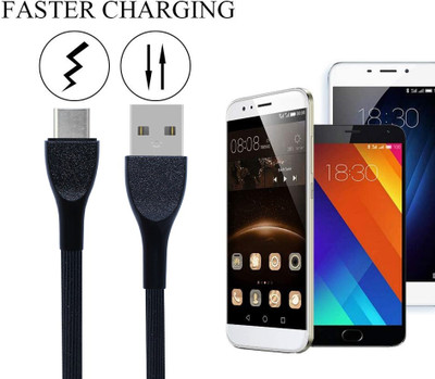 Different One USB Type C Cable 1 m A12-TYPE-C(Compatible with ALL ANDROID PHONES AND TABLETS, Black, One Cable)