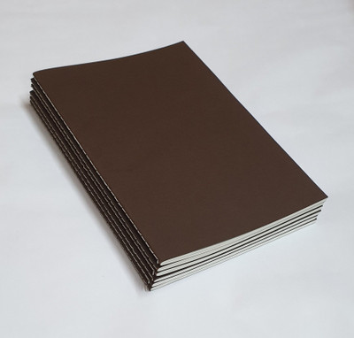 INNAXA A5 Kraft Book Pack of 6 (Chocolate Brown) A5 Notebook Blank 64 Pages(Chocolate Brown, Pack of 6)