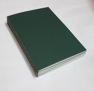 INNAXA A5 Kraft Book Pack of 6 (Dark Green) A5 Notebook Blank 64 Pages(Dark Green, Pack of 6)