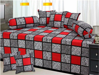 SF SHAKUMBHARI FAB Cotton Checkered Diwan Set(Multicolor)