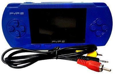 Clubics New PVP2 Video Game - Gaming Console 1 GB with Super Mario, Contra(Blue)