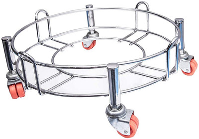 Shengshou Modular Stainless Steel Gas Trolley / LPG Cylinder Stand Trolley with Wheels | Gas Cylinder Trolley(Steel)