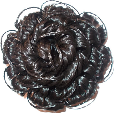 Clixfox Natural Brown Elastic  Extension Bun Hair Extension