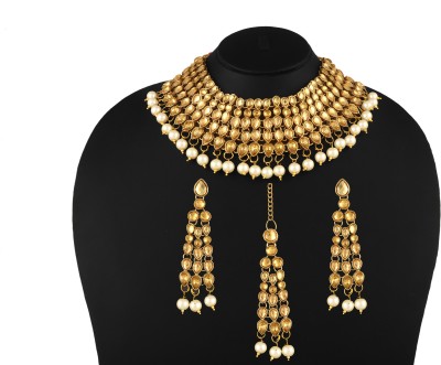 piah fashion Alloy Gold Jewellery Set(Pack of 1)