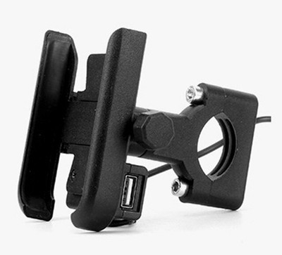 TRP Traders Bsddp Universal motorcycle handlebar rearview mirror phone holder USB port charging Mobile Holder