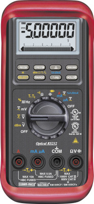 Kusam-meco KM-859CF 5-4/5 DIGITS HAND HELD TRMS DIGITAL MULTIMETER COUNTS WITH PC INTERFACE(14 FUNCTIONS 43 RANGES) Digital Multimeter(Black 8000 Counts)