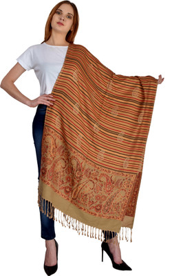 SCHp Wool Woven Women Shawl(Beige)