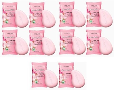 Oriflame Love nature soap bar sensual rose & sandalwood 75g set of 10(10 x 7.5 g)