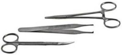 Forgesy Suturing Set Of 3 Pieces(needle holder,dissecting forceps ) Littauer scissors(Blunt/Sharp Blades)
