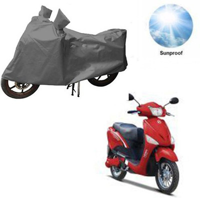 MOTOWORLD Waterproof Two Wheeler Cover for Hero(E Scoot, Grey)