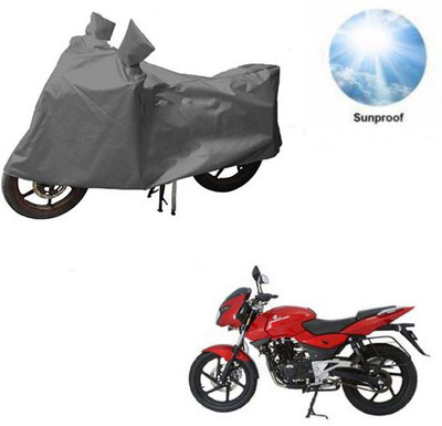 MOTOWORLD Waterproof Two Wheeler Cover for Bajaj(Pulsar 200 NS DTS-i, Grey)