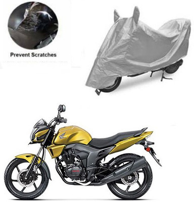 RPSENTTERPR Waterproof Two Wheeler Cover for Honda(CB Trigger, Silver)