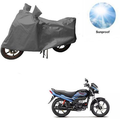 MOTOWORLD Waterproof Two Wheeler Cover for Hero(Passion Plus, Grey)