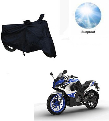 RPSENTTERPR Waterproof Two Wheeler Cover for Bajaj(Pulsar RS 200, Black)