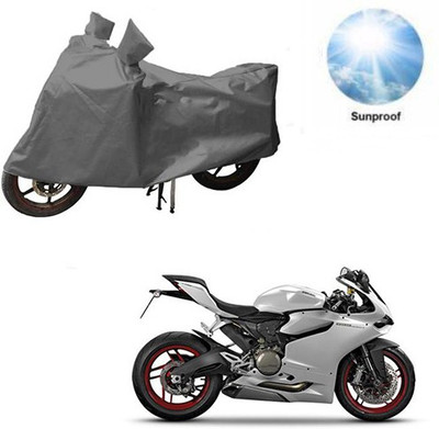 MOTOWORLD Waterproof Two Wheeler Cover for Ducati(899 Panigale, Grey)