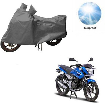 MOTOWORLD Waterproof Two Wheeler Cover for Bajaj(XCD 125cc, Grey)