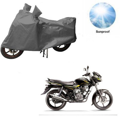MOTOWORLD Waterproof Two Wheeler Cover for Bajaj(Discover 100 DTS-i, Grey)