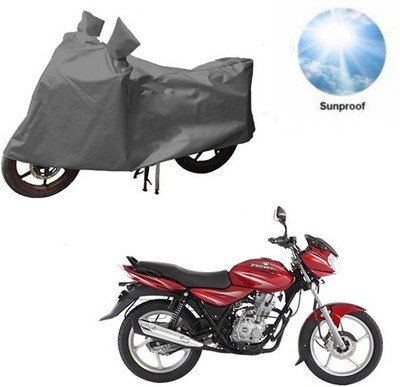 MOTOWORLD Waterproof Two Wheeler Cover for Bajaj(Discover 125 DTS-i, Grey)