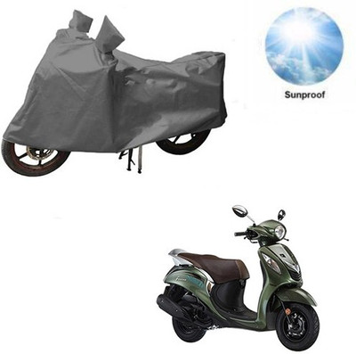 RPSENTTERPR Waterproof Two Wheeler Cover for Yamaha(Fascino, Grey)