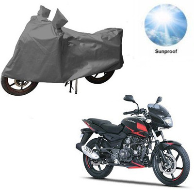MOTOWORLD Waterproof Two Wheeler Cover for Bajaj(Pulsar 180 DTS-i, Grey)