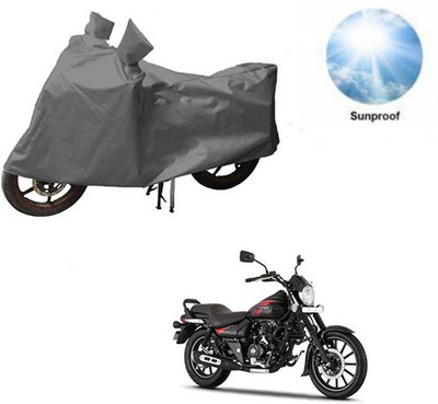 MOTOWORLD Waterproof Two Wheeler Cover for Bajaj(Avenger 220 Street, Grey)