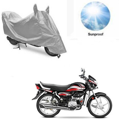 RPSENTTERPR Waterproof Two Wheeler Cover for Hero(CD deluxe, Silver)