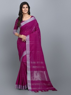 Swassy Fab Embellished Banarasi Jacquard, Art Silk Saree(Magenta)