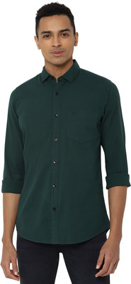 Allen Solly Men Solid Casual Green Shirt