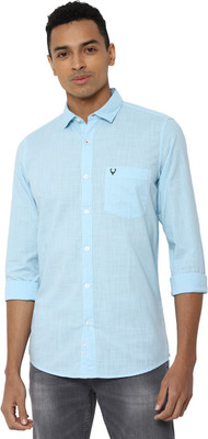 Allen Solly Men Solid Casual Blue Shirt