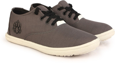 Kenamin Canvas Shoes For Men(Grey , 7)