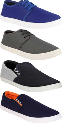 SKYMORE Combo Pack Of 4 Casual Slip On Sneakers With Sneakers For Men(Multicolor , 6)
