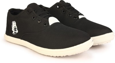 Kzaara Canvas Shoes For Men(Black , 8)