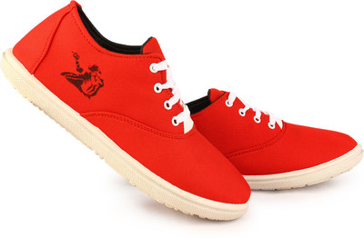 Kzaara Canvas Shoes For Men(Red , 8)