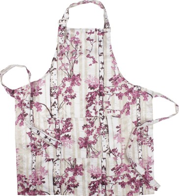 HOUZZCODE Polyester Home Use Apron - Free Size(Maroon, Single Piece)