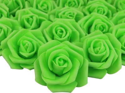 AlevanArt Artificial Foam Rose Art Craft Flowers Bunch Green Rose Artificial Flower(1.5 inch, Pack of 36, Flower Bunch)