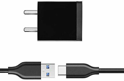 ClickAway Type-C Charger For Xiaomi Redmi Note 8 / Redmi Note 8 Charger Original Adapter Like Mobile Charger | Type-C Charger Cable Fast Charging Mobile Charger | Fast Charger | Android Charger with 1 Meter USB Type-C Charging Data CableBy Raghav Enterprises (2.1 Amp, Black) 2 A Mobile Charger with