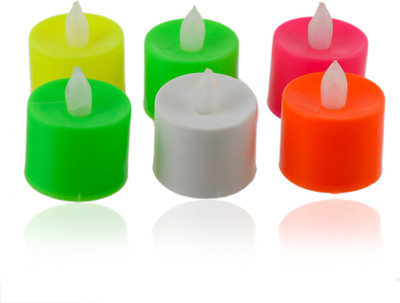Kbrew multi color LED plane 6 Candle(Multicolor, Pack of 6)