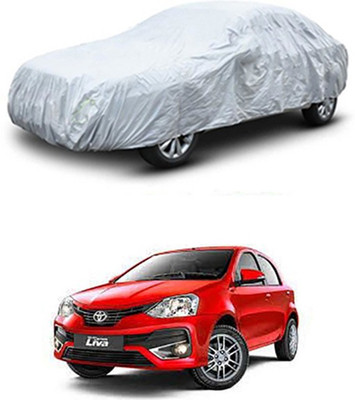 Vedika Collection Car Cover For Toyota Etios Liva (Without Mirror Pockets)(Silver)