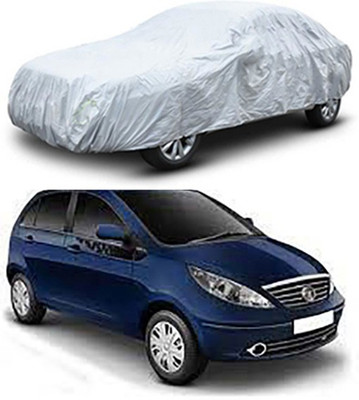 W proof Car Cover For Tata Indica Vista (Without Mirror Pockets)(Silver)