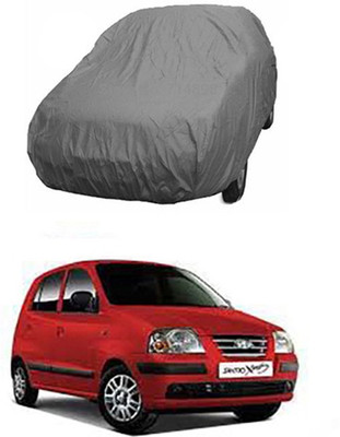 W proof Car Cover For Hyundai Santro Xing (Without Mirror Pockets)(Grey)