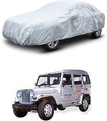 Vedika Collection Car Cover For Mahindra Marshal (Without Mirror Pockets)(Silver)