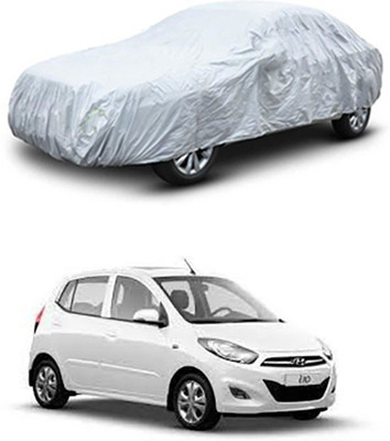 W proof Car Cover For Hyundai i10 (Without Mirror Pockets)(Silver)