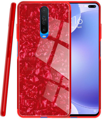 CASE CREATION Back Cover for Xiaomi Poco X2 Marble Case(Red, 3D Case, Pack of: 1)