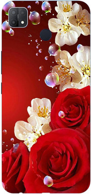 BUYMORE Back Cover for OPPO A15(Red, White, Dual Protection, Silicon, Pack of: 1)