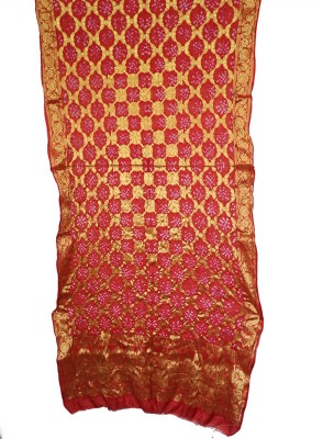 Apratim Silk Blend Checkered Women Dupatta