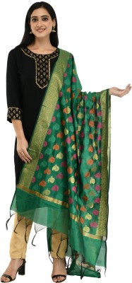 A R SILK Cotton Blend Embroidered Women Dupatta