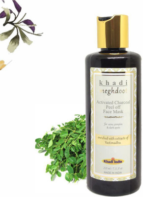 KHADI MEGHDOOT Activated Charcoal Peel Off Face Mask for Acne, Pimples & Dark Spots(210 ml)