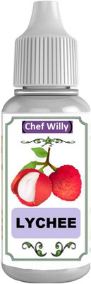 chef willy Fruit Extract Natural Flavor Essence Syrup for cakes sweets candies and drinks lychee flavor Lychee Liquid Food Essence(20 g)